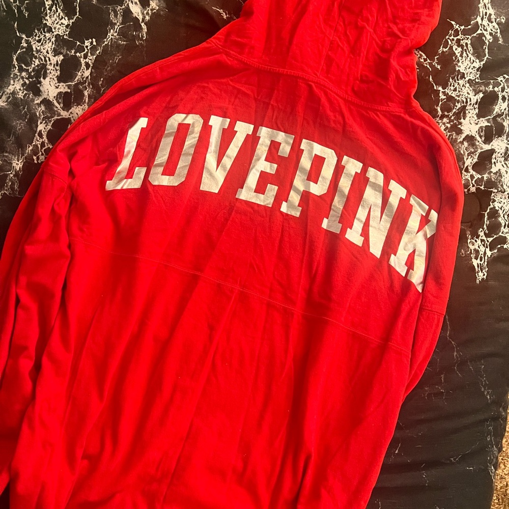 PINK Victoria's Secret Red Varsity Jacket